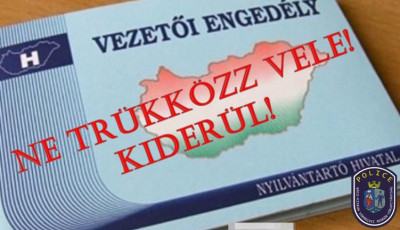 Hamis jogsikkal vezettek