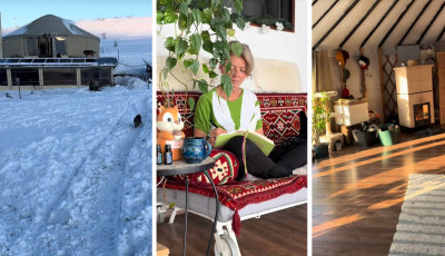 25 fok a h&oacute; alatt: &iacute;gy v&eacute;szeli &aacute;t a telet egy magyar jurta lak&oacute;ja