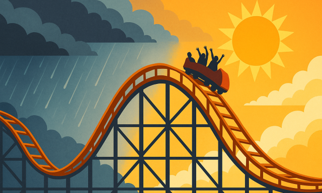 Lehűl&eacute;s n&eacute;lk&uuml;li hidegfront, egy nap forr&oacute;s&aacute;g, majd mark&aacute;ns lehűl&eacute;s j&ouml;n